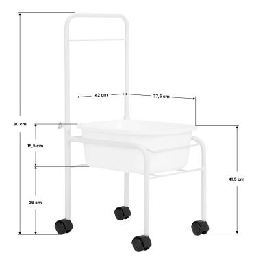 Witte pedicuretray voor beautysalon, praktijk en studio voor een professionele, overzichtelijke werkplek voor efficiënt
