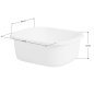 Witte pedicuretray voor beautysalon, praktijk en studio voor een professionele, overzichtelijke werkplek voor efficiënt