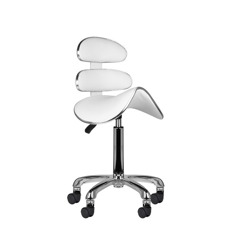 Professionele salonkruk AM-880 in wit voor beautysalon, praktijk, kapsalon en professionele studio met comfortabel gebruik Professionele salonkruk AM-880 in wit voor beautysalon, praktijk, kapsalon en professionele studio met comfortabel gebruik