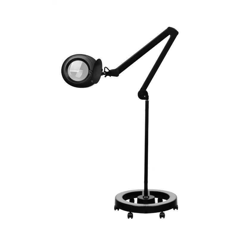LED loeplamp met statief Elegante 6025 zwart, 60 SMD-leds, 5D vergroting en 6 W voor nauwkeurige salonverlichting