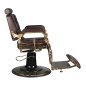 Professionele barberstoel Boss van Gabbiano bruin in retrostijl voor kapsalon en barbershop met hydraulische lift