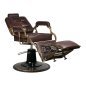 Professionele barberstoel Boss van Gabbiano bruin in retrostijl voor kapsalon en barbershop met hydraulische lift