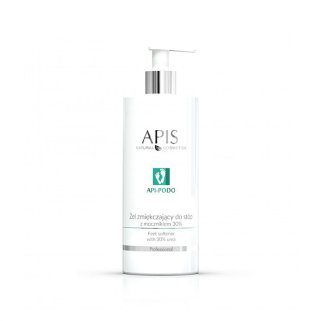 Voetverzachtende gel met ureum 30% Apis Api-Podo 500 ml voor professionele salonverzorging en zachte voeten