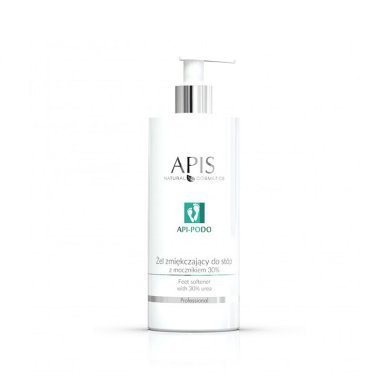 Voetverzachtende gel met ureum 30% Apis Api-Podo 500 ml voor professionele salonverzorging en zachte voeten