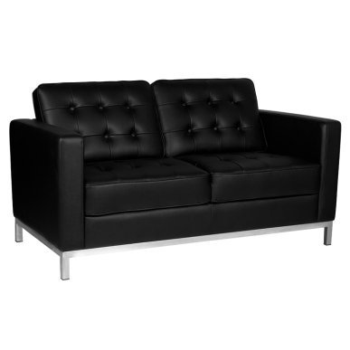 Wachtkamerbank Gabbiano BM18019 zwart voor salons, comfortabel wachten en een verzorgde ontvangst in de wachtruimte