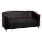 Wartezimmer-Sofa schwarz Gabbiano M021