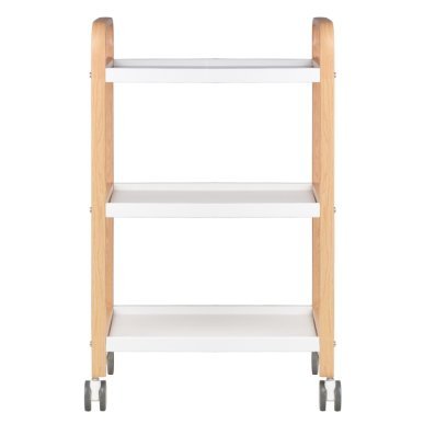 Beautytafel HS09 hout-wit voor professioneel saloncomfort, een verzorgde werkplek en prettige klantbediening in de salon
