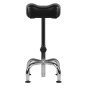 Pedicurevoetsteun AM-5012C, zwart, voor comfortabel werken in de salon en een verzorgde behandelplek voor pedicurebehandelingen