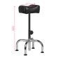 Pedicurevoetsteun AM-5012C, zwart, voor comfortabel werken in de salon en een verzorgde behandelplek voor pedicurebehandelingen