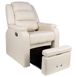 SPA-pedicurestoel Hilton in crème voor comfortabel en verzorgd werken bij professionele pedicurebehandelingen in salons