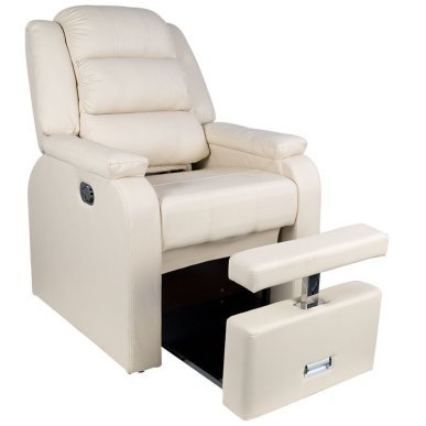 SPA-pedicurestoel Hilton in crème voor comfortabel en verzorgd werken bij professionele pedicurebehandelingen in salons