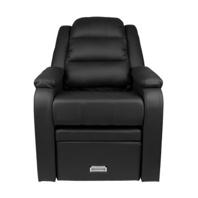 SPA-pedicurestoel Hilton zwart voor professioneel saloncomfort en een verzorgde, functionele pedicurewerkplek in de salon
