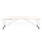 Folding massage table, aluminum comfort, 2-section cream