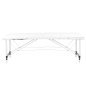 3-section aluminum comfort massage table, white