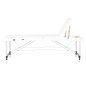 3-section aluminum comfort massage table, white