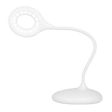 LED-ringlamp voor bureau Snake, wit, voor professionele wimperstyling, make-up, manicure en cosmetische behandelingen