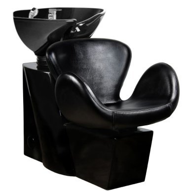 Kapperswasunit met zwarte wasbak Gabbiano Amsterdam voor kapsalon en barbershop, professioneel werkcomfort en klantbediening