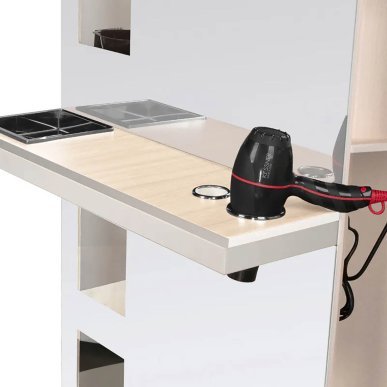 Kappersconsole parel Gabbiano B058 voor kapsalon en barbershop met professioneel werkcomfort en verzorgde saloninrichting