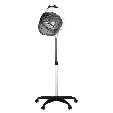 Staande droogkap Gabbiano 1600 met één snelheid, wit model voor professioneel gebruik in kapsalon en barbershop