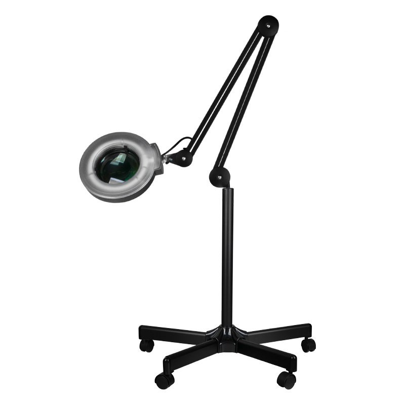 LED-loeplamp met statief S5 zwart voor nauwkeurig werken bij wimperstyling, make-up, cosmetische behandelingen en manicure