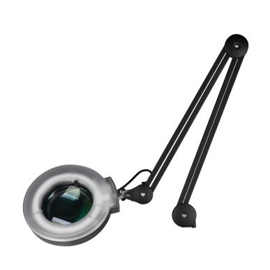 LED-loeplamp met statief S5 zwart voor nauwkeurig werken bij wimperstyling, make-up, cosmetische behandelingen en manicure