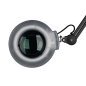 LED-loeplamp met statief S5 zwart voor nauwkeurig werken bij wimperstyling, make-up, cosmetische behandelingen en manicure