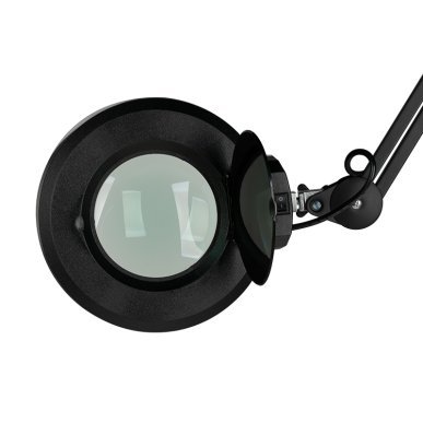 LED-loeplamp met statief S5 zwart voor nauwkeurig werken bij wimperstyling, make-up, cosmetische behandelingen en manicure