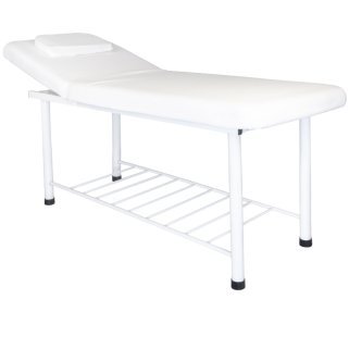 Professionele massagetafel 812 Basic in wit voor comfortabel salonwerk en een verzorgde behandelruimte voor massagebehandelingen