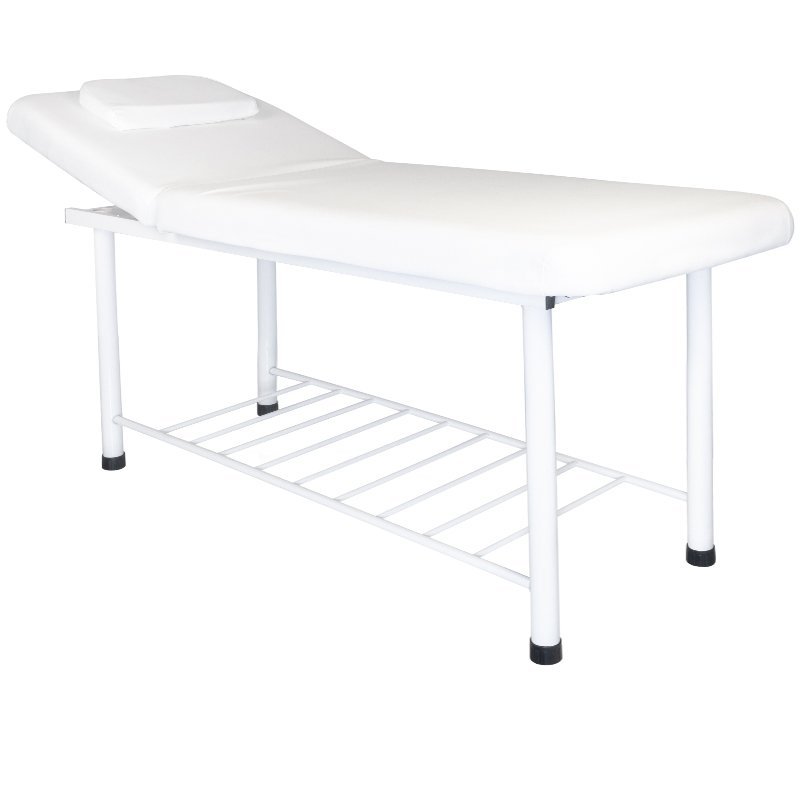 Professionele massagetafel 812 Basic in wit voor comfortabel salonwerk en een verzorgde behandelruimte voor massagebehandelingen
