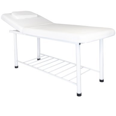 Professionele massagetafel 812 Basic in wit voor comfortabel salonwerk en een verzorgde behandelruimte voor massagebehandelingen