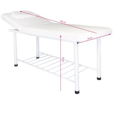 Professionele massagetafel 812 Basic in wit voor comfortabel salonwerk en een verzorgde behandelruimte voor massagebehandelingen