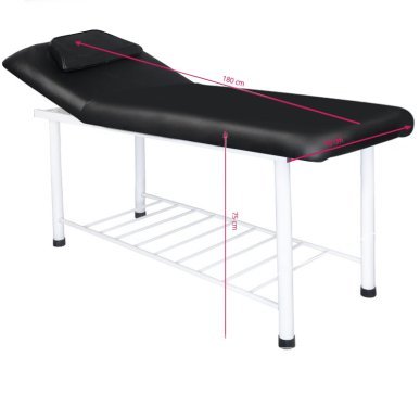 Massagebank 812 Basic zwart voor professioneel saloncomfort, klantbediening en een verzorgde werkplek in de massagesalon
