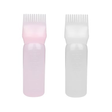 Applicatiefles met kam voor verf Mix Color voor nauwkeurig aanbrengen in salon en professionele kleurbehandelingen