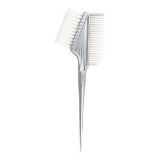 Verfkwast met kam zilver D-08 voor haar kleuren in kapsalon en barbershop, praktisch hulpmiddel voor nette werkorganisatie