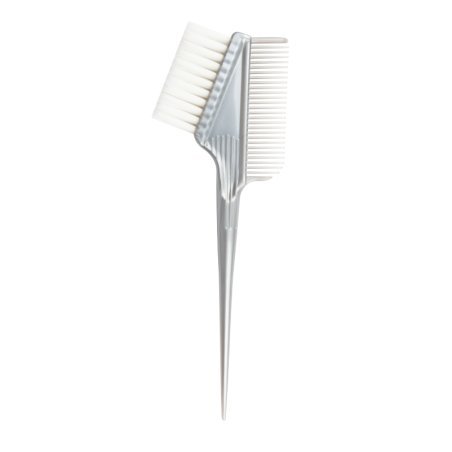 Verfkwast met kam zilver D-08 voor haar kleuren in kapsalon en barbershop, praktisch hulpmiddel voor nette werkorganisatie