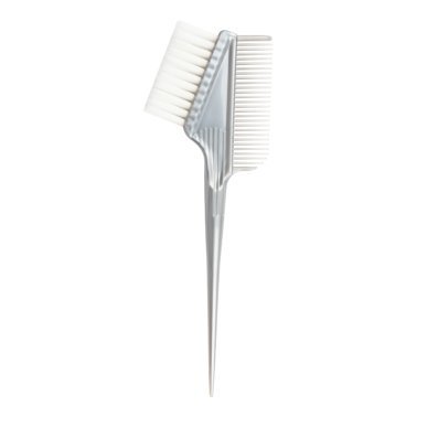 Verfkwast met kam zilver D-08 voor haar kleuren in kapsalon en barbershop, praktisch hulpmiddel voor nette werkorganisatie