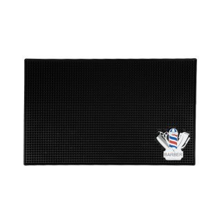 Medium barbermat van dik rubber 34 x 23,5 cm voor kapsalon en barbershop, antislip werkmat voor gereedschap en accessoires