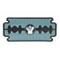 Barbermat met scheermesmotief 44 x 19,5 cm voor kapsalon en barbershop, antislip werkmat voor gereedschap