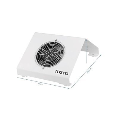 Professionele nagelstofafzuiger Momo X2S 65 W wit voor manicure en pedicure in de salon, voor een nette werkplek