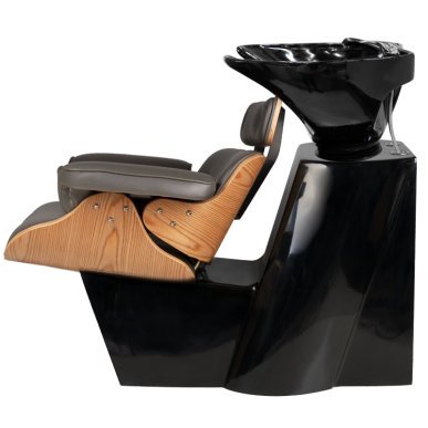 Professionele barber wasunit Gabbiano Florence grijs-zwart voor haarwassen, baardverzorging, barbershop en kapsalon