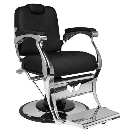 Professionele barberstoel Gabbiano Dario zwart voor kapsalon en barbershop, comfortabel werken en een verzorgde werkplek