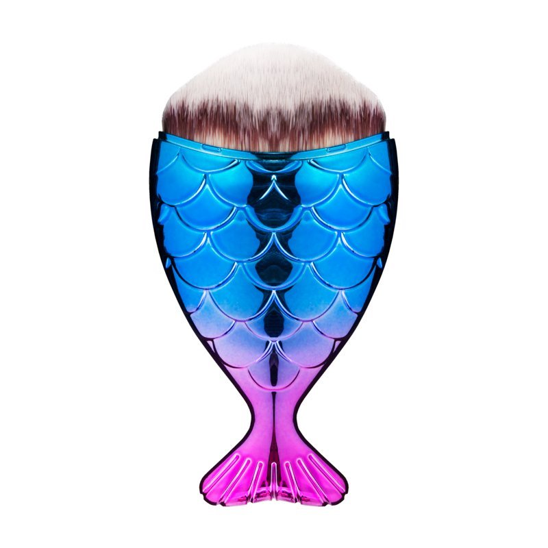 Stofborstel Fish paars-blauw voor kapsalon en barbershop, praktisch voor verzorgde werkruimte en dagelijks professioneel gebruik