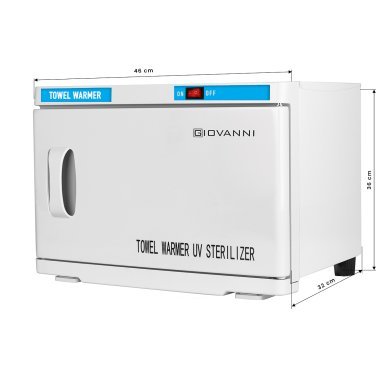 Handdoekwarmer met UV-C-sterilisator, wit, 16 liter voor professionele beautybehandelingen en hygiënisch salonwerk