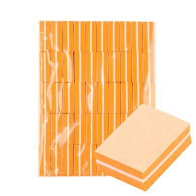 Mini bufferblok oranje, 50 stuks voor nauwkeurig en hygiënisch werken bij professionele salonbehandelingen in de behandelruimte