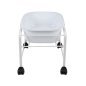 Rechte pedicurebak met witte wielen voor professionele salons en comfortabele pedicurebehandelingen in behandelruimtes Rechte pedicurebak met witte wielen voor professionele salons en comfortabele pedicurebehandelingen in behandelruimtes