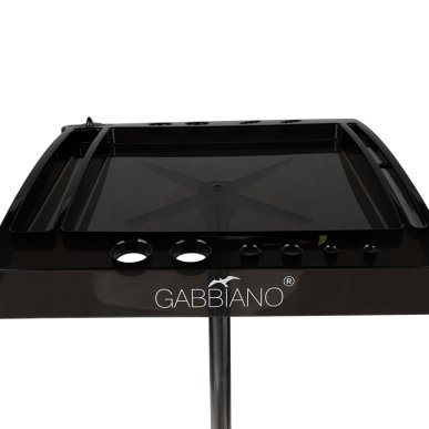 Kappers trolley Gabbiano 265 zwart voor professioneel gebruik in kapsalon en barbershop met praktische organisatie