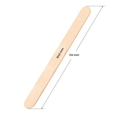 Houten harsspatels medium voor professionele ontharing en verzorgingsbehandelingen, 114 x 10 x 2 mm, 100 stuks