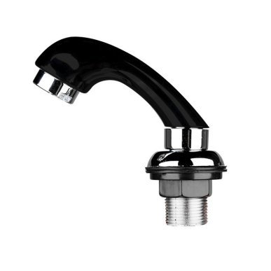 Handdouche voor kapperswasunit, zwarte salonaccessoire voor haarwas en professionele werkplekorganisatie in het salon