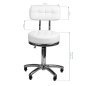 Gestikte beautystool wit AM-877 voor professionele salons en behandelruimtes met comfort en een verzorgde werkplek Gestikte beautystool wit AM-877 voor professionele salons en behandelruimtes met comfort en een verzorgde werkplek