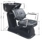 Bac de lavage coiffure noir Gabbiano Vigo
